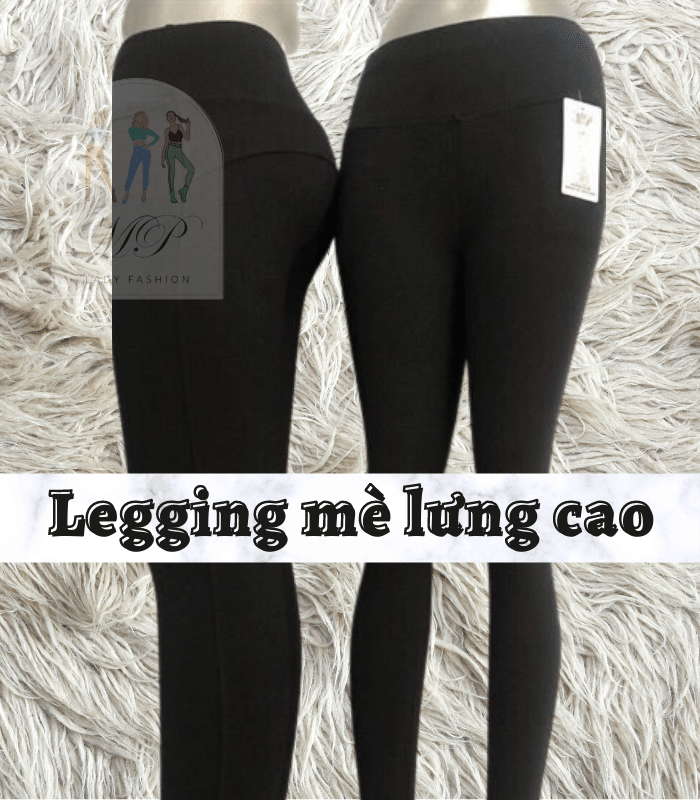 Quần legging nữ hack dáng, thun mè, lưng caio